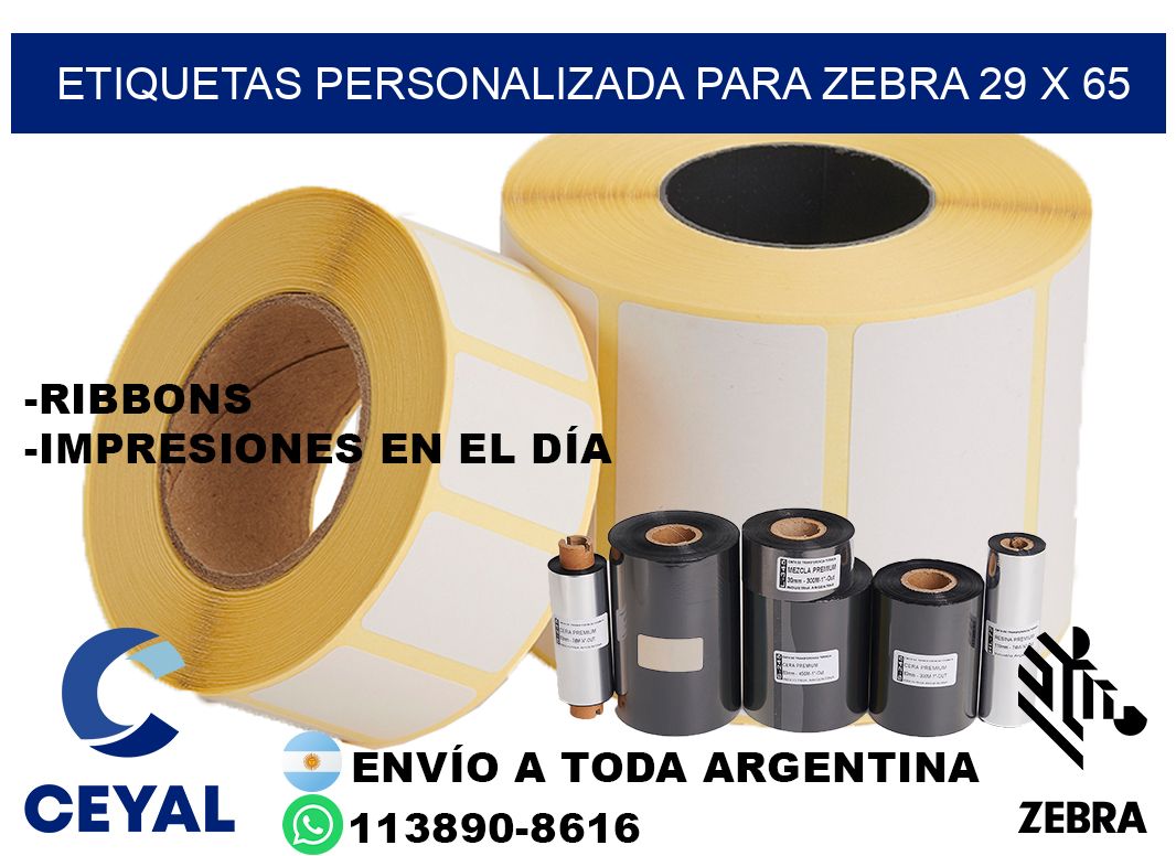 etiquetas personalizada para zebra 29 x 65