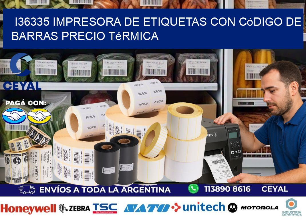 i36335 impresora de etiquetas con código de barras precio térmica