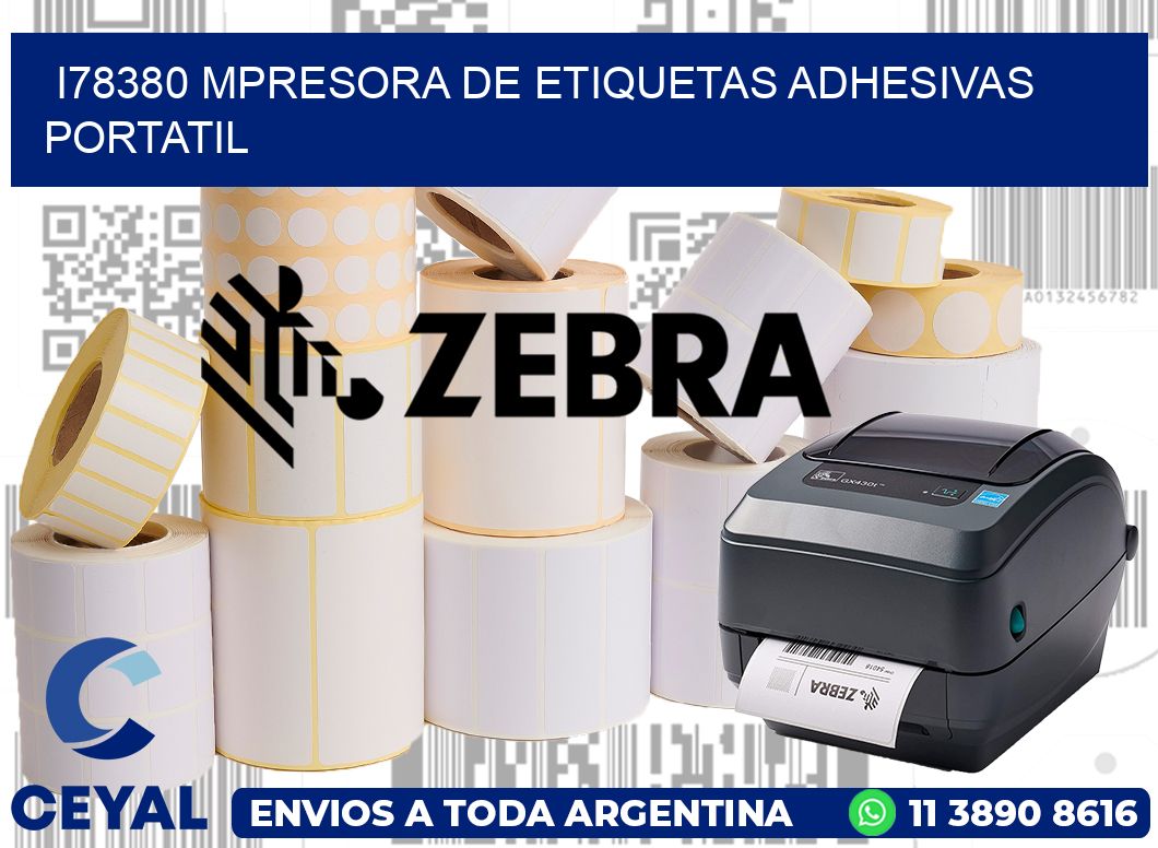 i78380 mpresora de etiquetas adhesivas portatil