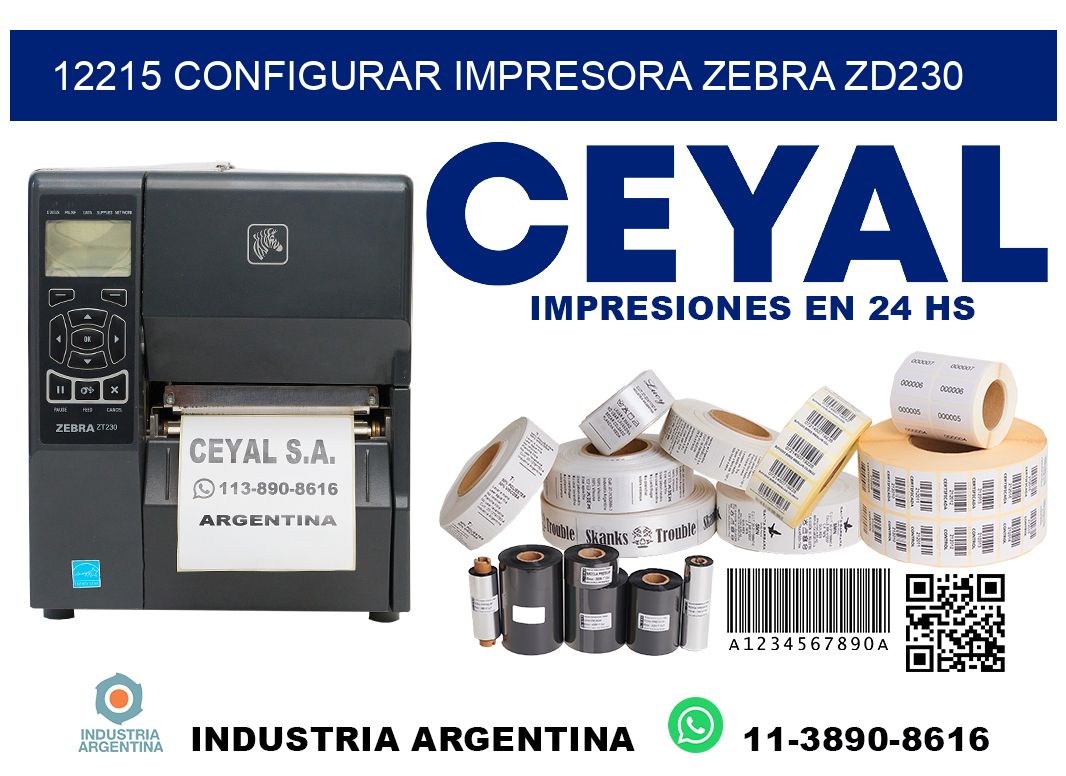 12215 configurar impresora zebra zd230
