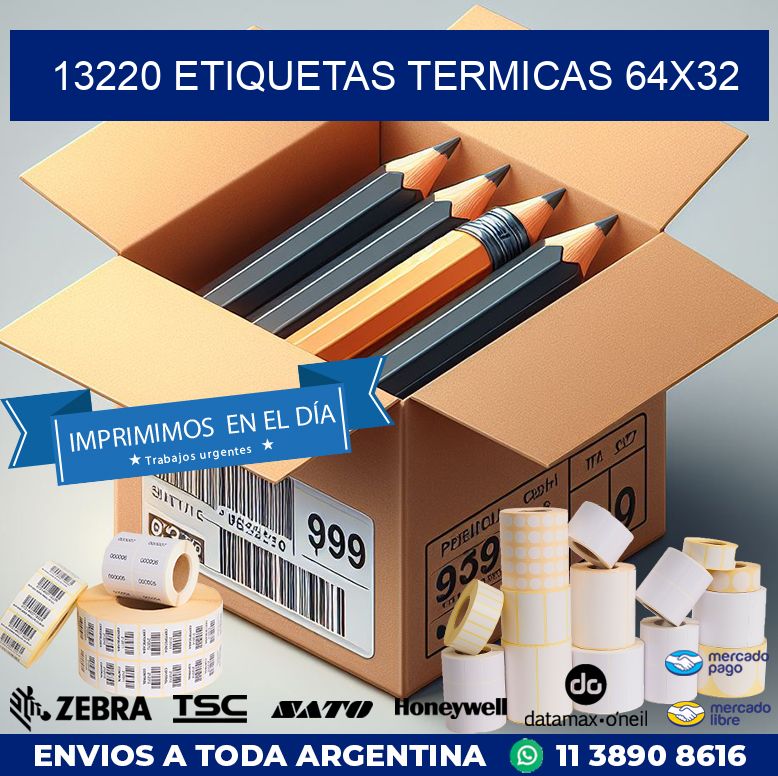 13220 etiquetas termicas 64x32