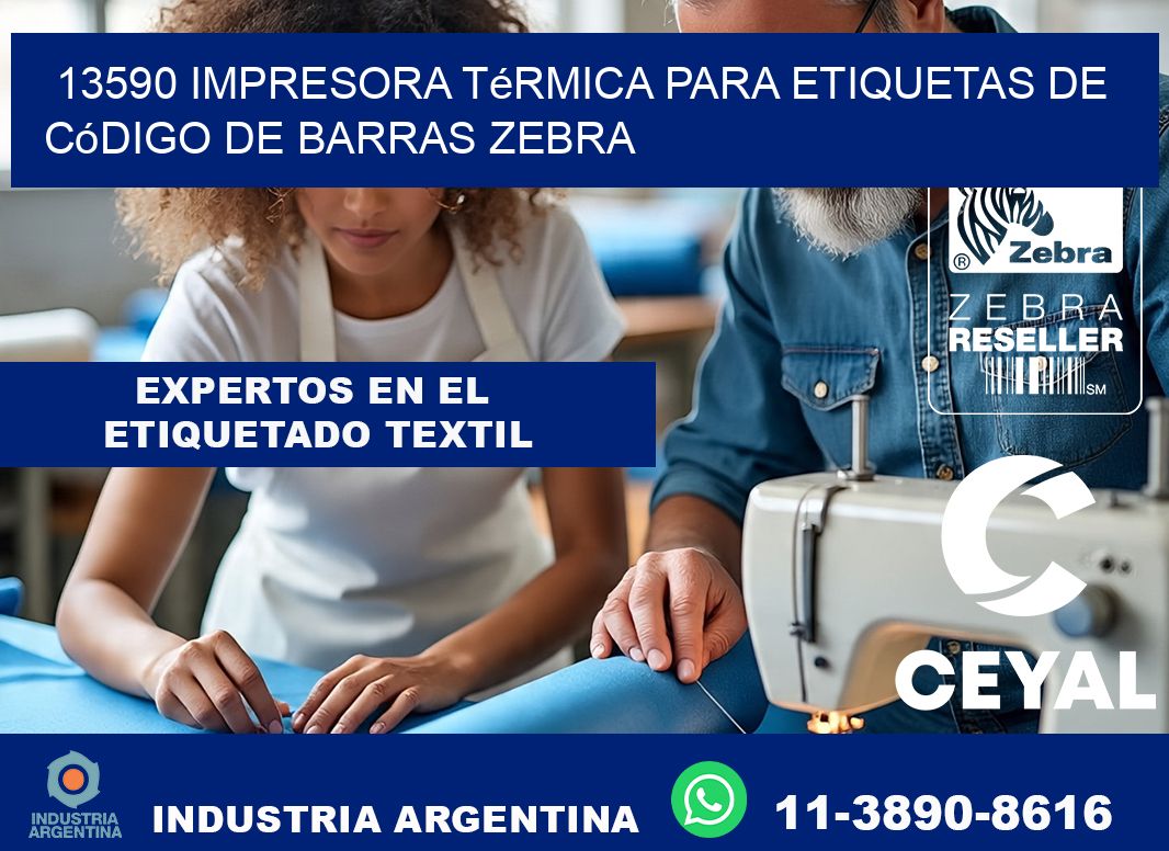 13590 impresora térmica para etiquetas de código de barras Zebra
