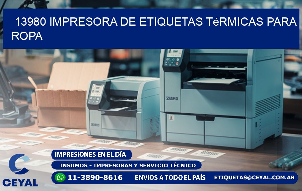 13980 impresora de etiquetas térmicas para ropa