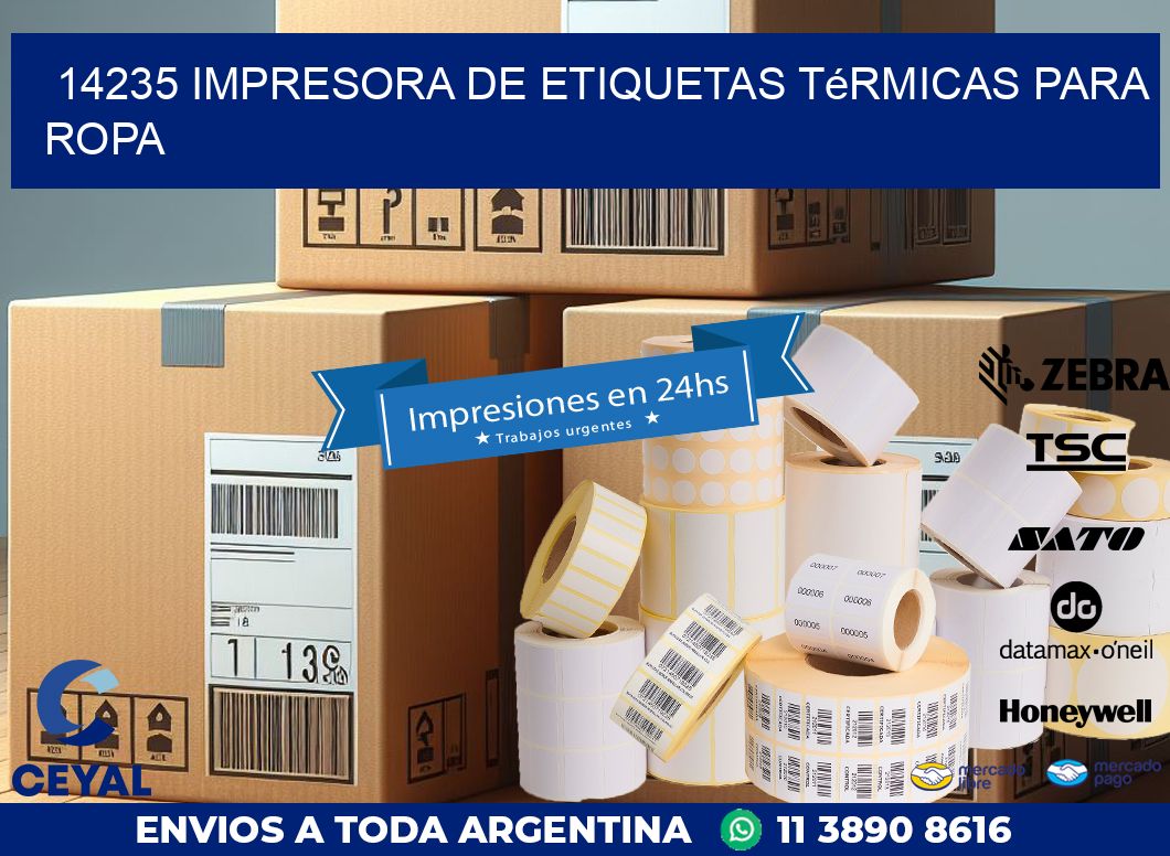 14235 impresora de etiquetas térmicas para ropa