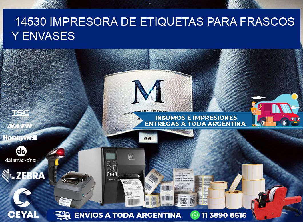 14530 impresora de etiquetas para frascos y envases