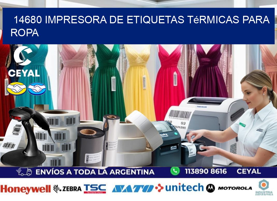 14680 impresora de etiquetas térmicas para ropa