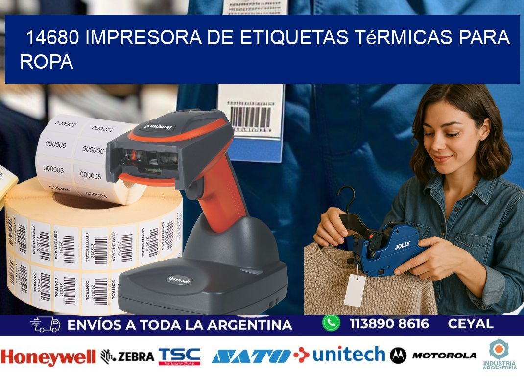 14680 impresora de etiquetas térmicas para ropa