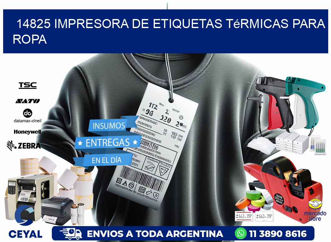 14825 impresora de etiquetas térmicas para ropa