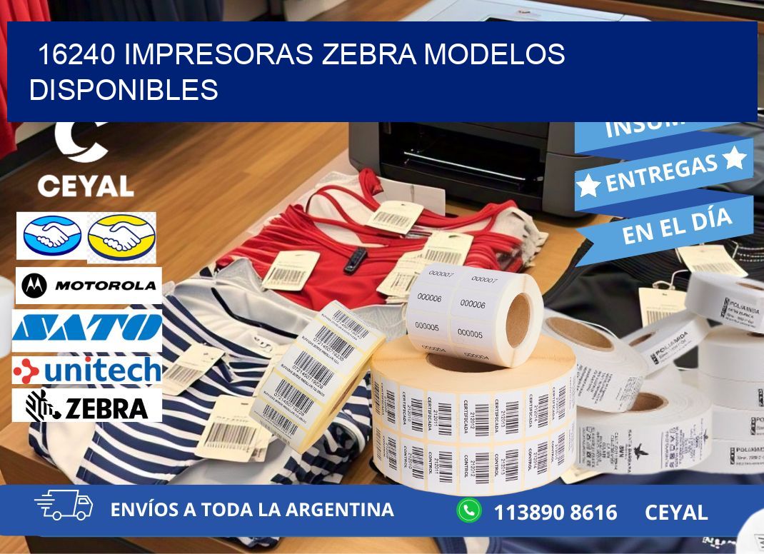 16240 impresoras zebra modelos disponibles