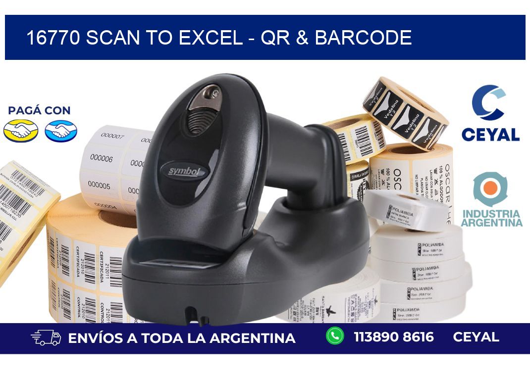 16770 Scan to Excel - QR & Barcode