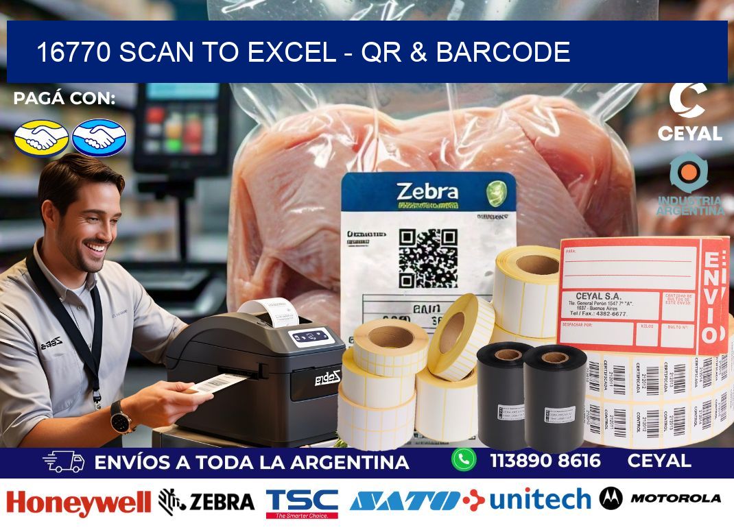 16770 Scan to Excel – QR & Barcode