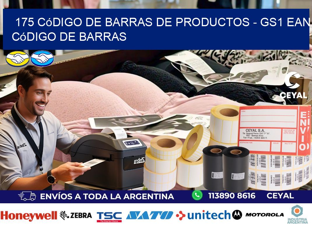 175 Código de Barras de productos - GS1 ean Código de Barras