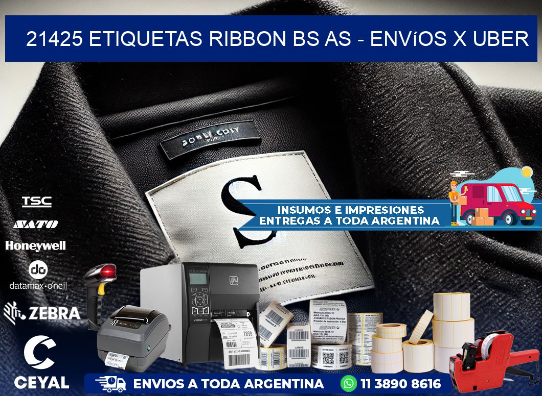 21425 etiquetas ribbon bs as - envíos x uber