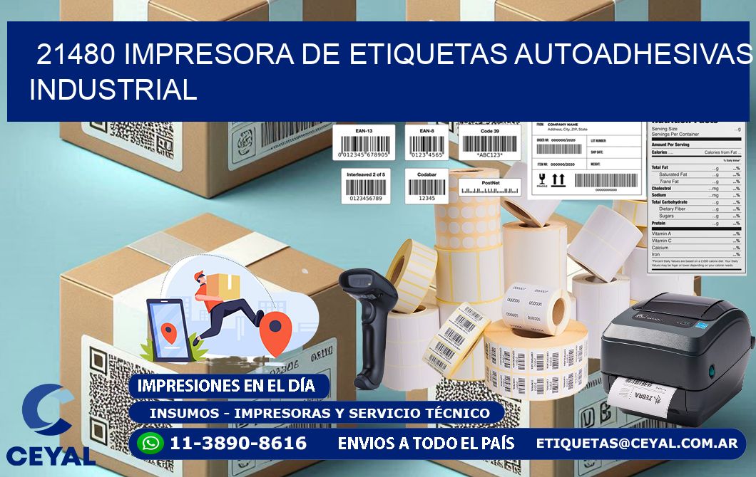 21480 Impresora de etiquetas autoadhesivas industrial