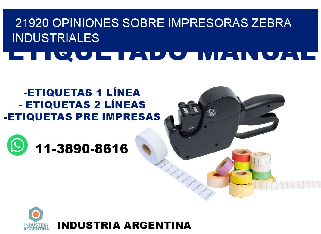 21920 opiniones sobre impresoras zebra industriales