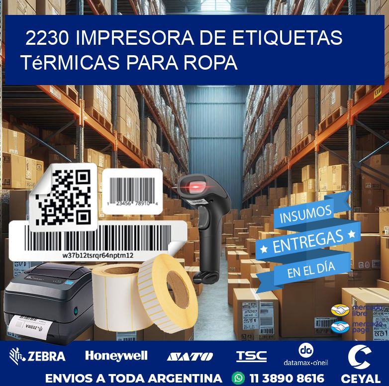 2230 impresora de etiquetas térmicas para ropa