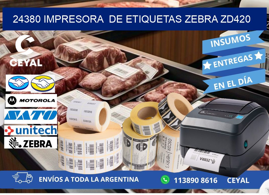 24380 impresora de etiquetas Zebra ZD420
