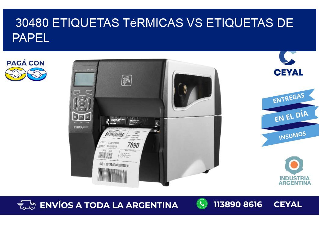 30480 etiquetas térmicas vs etiquetas de papel