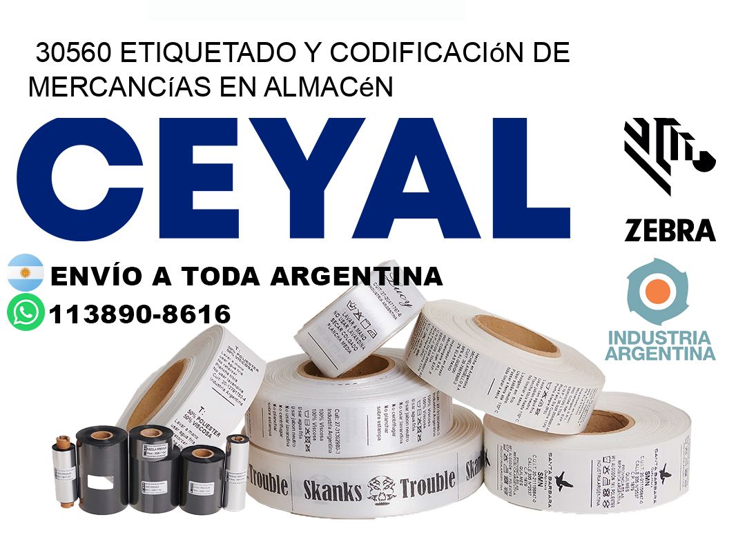 30560 Etiquetado y codificación de mercancías en almacén
