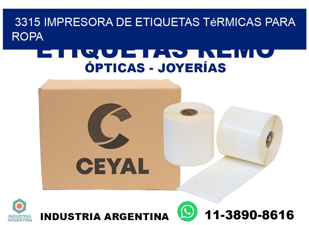 3315 impresora de etiquetas térmicas para ropa