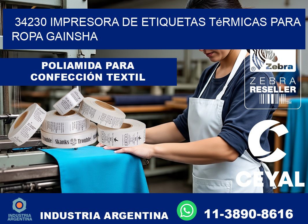 34230 impresora de etiquetas térmicas para ropa GAINSHA