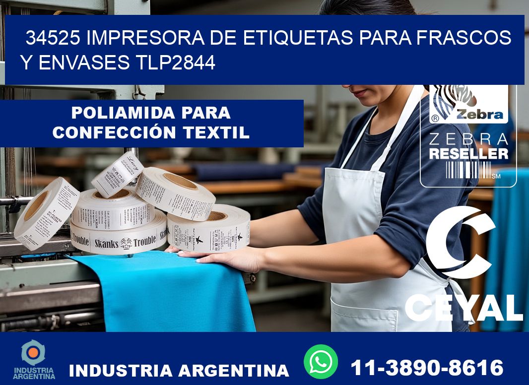 34525 impresora de etiquetas para frascos y envases TLP2844