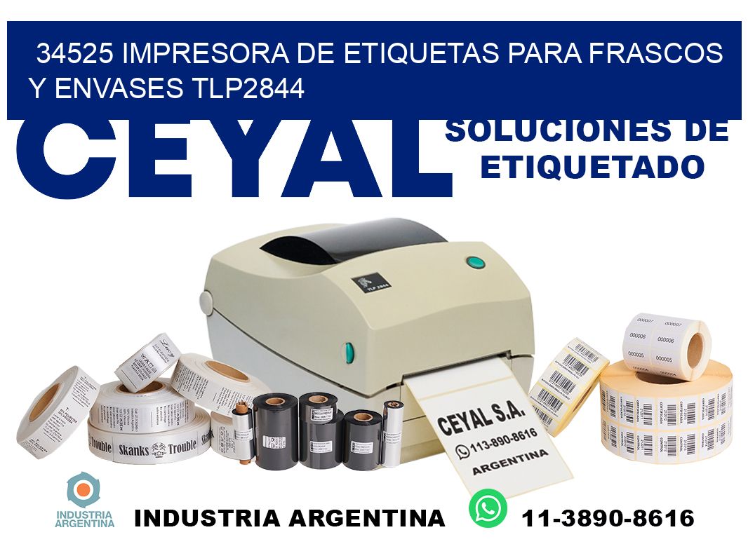 34525 impresora de etiquetas para frascos y envases TLP2844