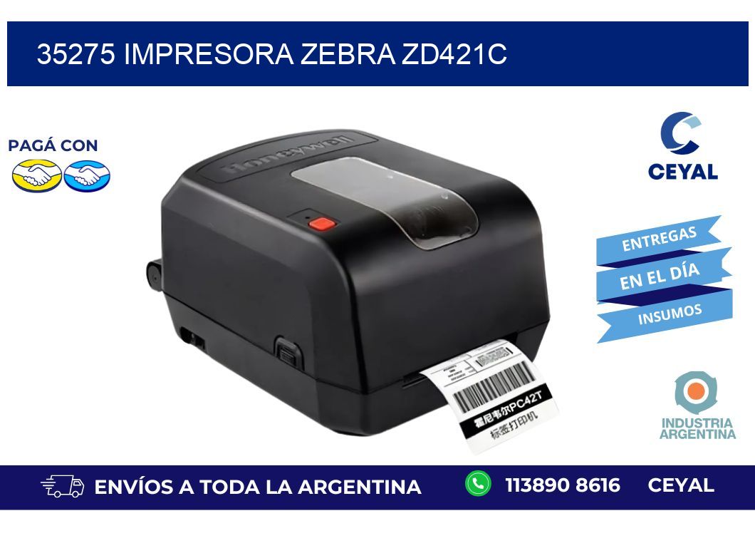 35275 Impresora Zebra zd421c