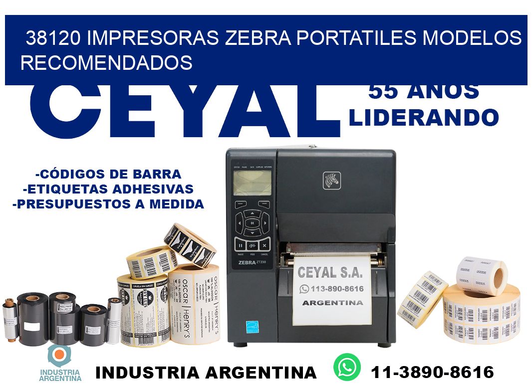 38120 impresoras zebra portatiles modelos recomendados