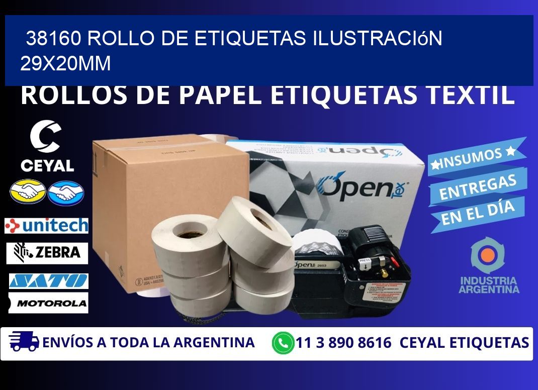 38160 Rollo De Etiquetas Ilustración 29x20mm