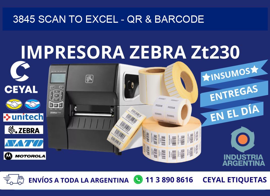 3845 Scan to Excel - QR & Barcode
