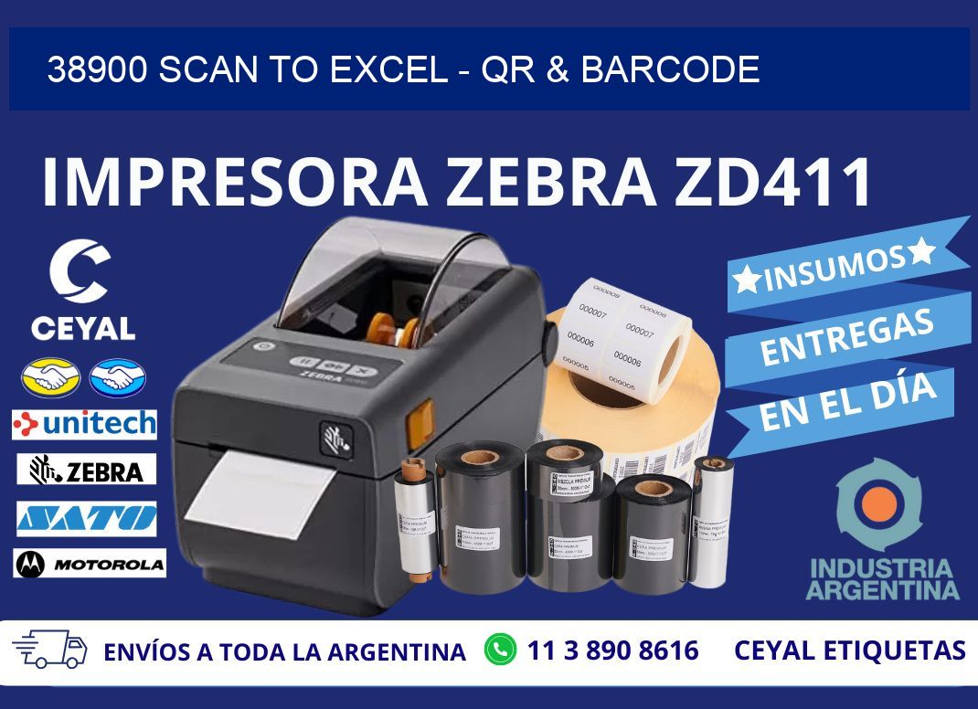 38900 Scan to Excel - QR & Barcode