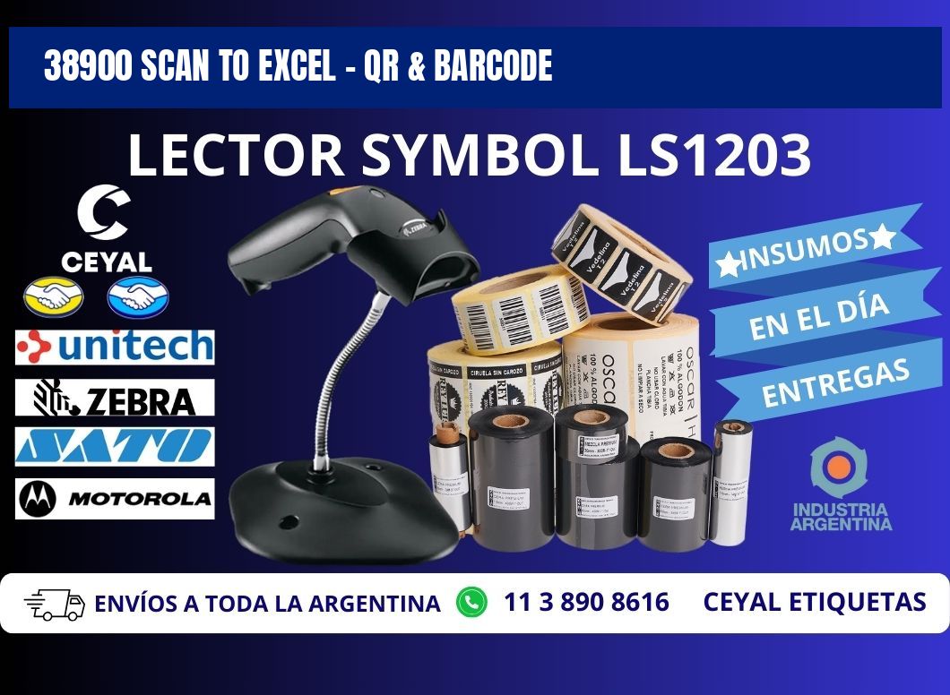 38900 Scan to Excel - QR & Barcode