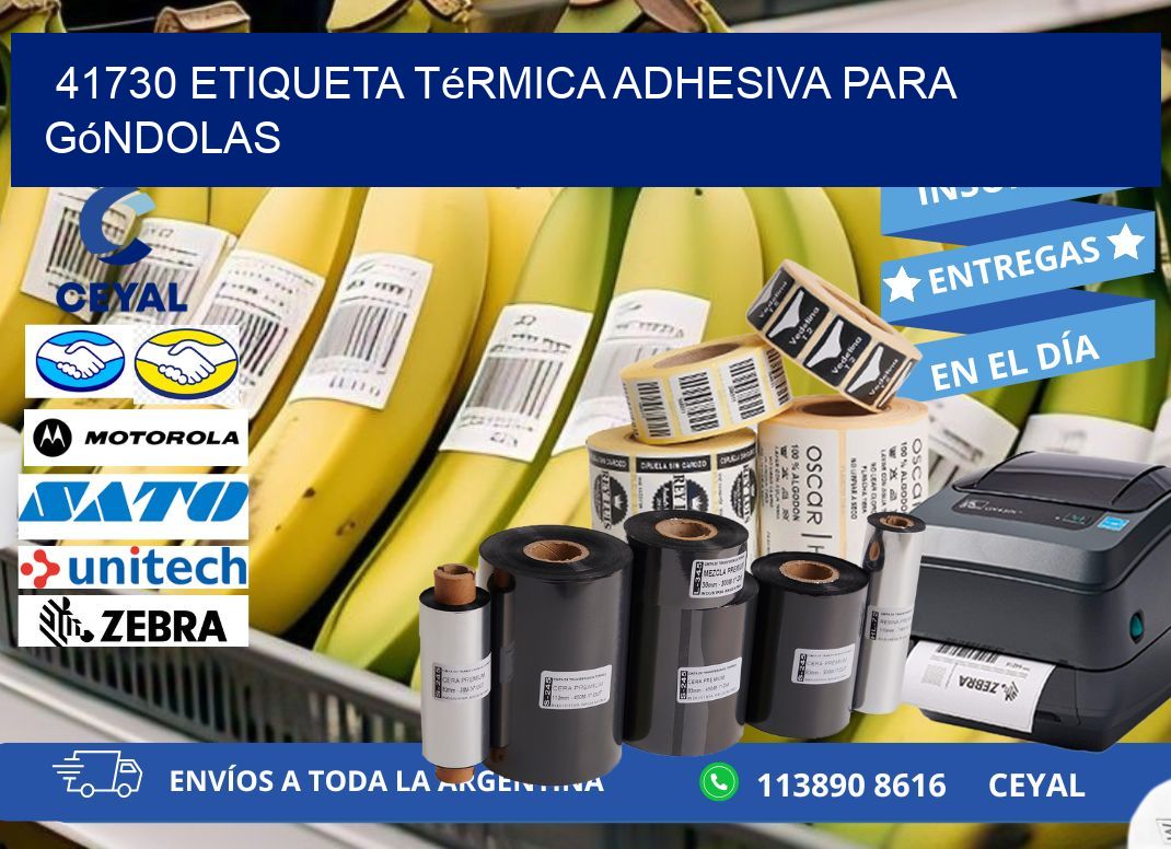 41730 Etiqueta térmica adhesiva para góndolas