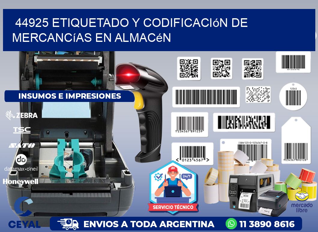 44925 Etiquetado y codificación de mercancías en almacén