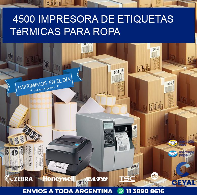 4500 impresora de etiquetas térmicas para ropa