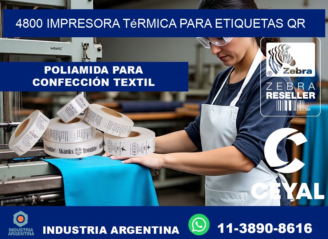 4800 impresora térmica para etiquetas QR