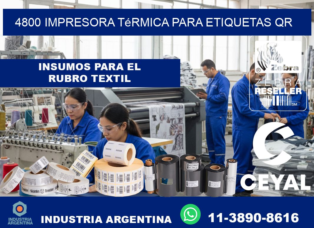 4800 impresora térmica para etiquetas QR