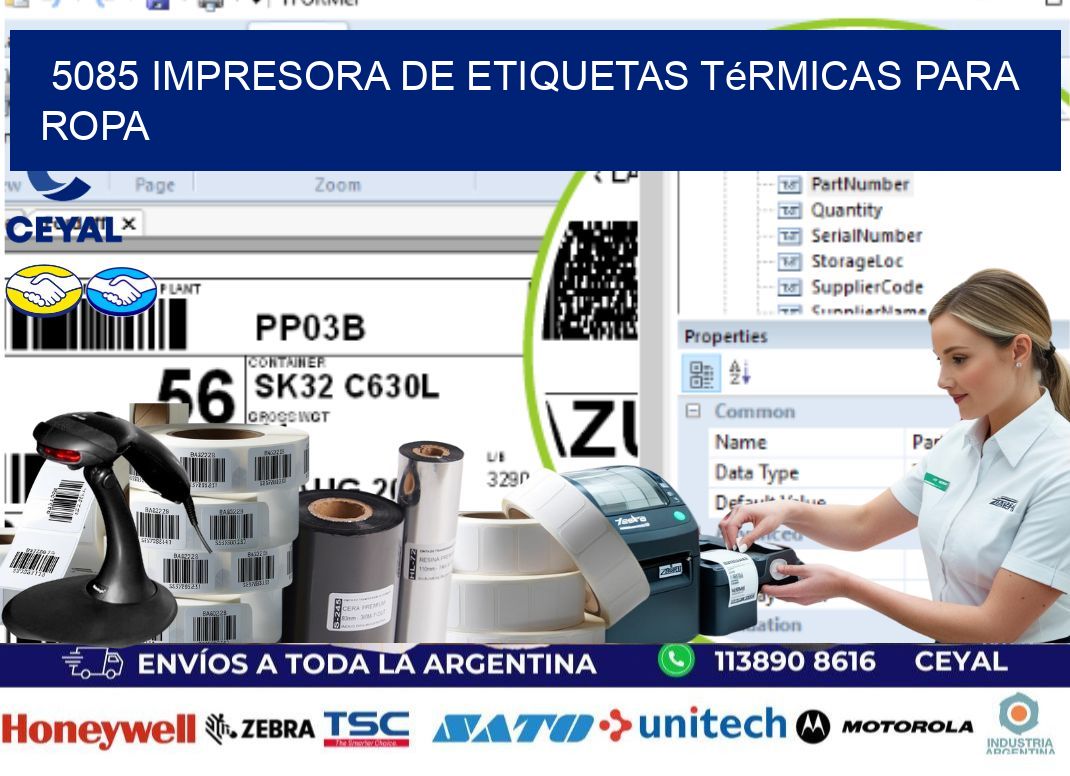 5085 impresora de etiquetas térmicas para ropa