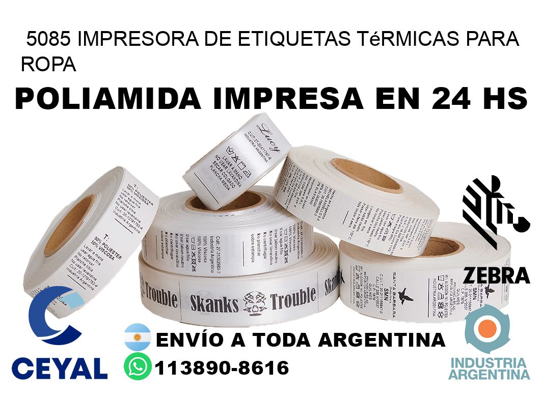5085 impresora de etiquetas térmicas para ropa