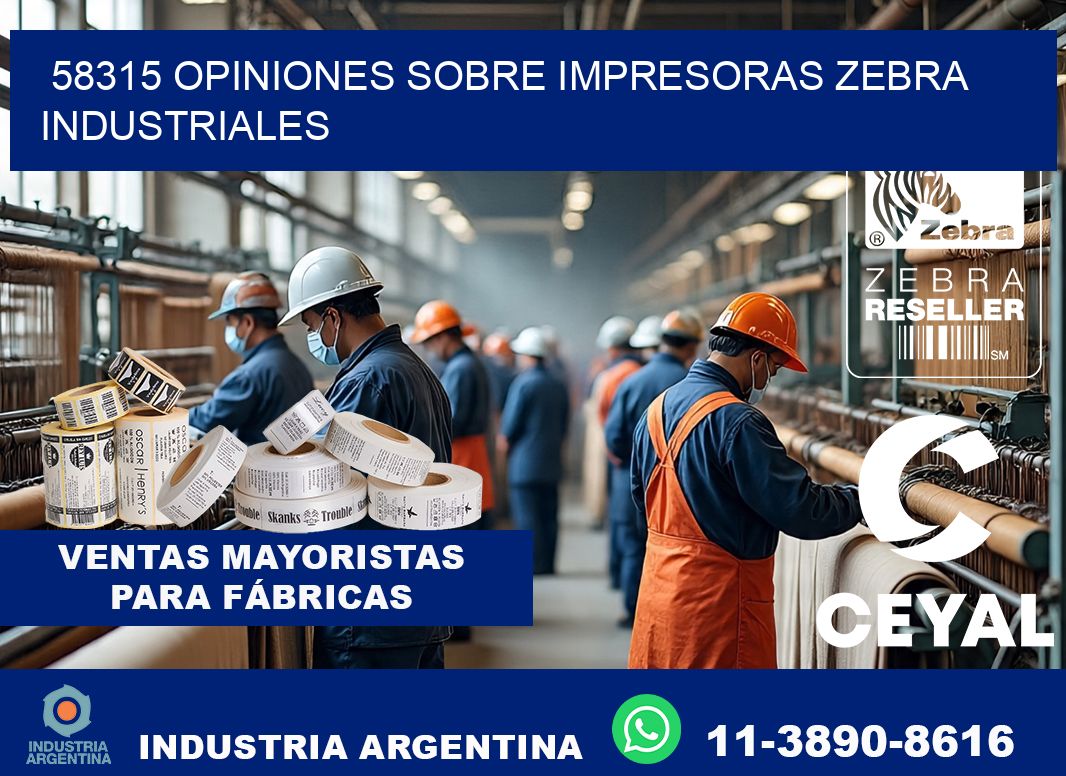 58315 opiniones sobre impresoras zebra industriales