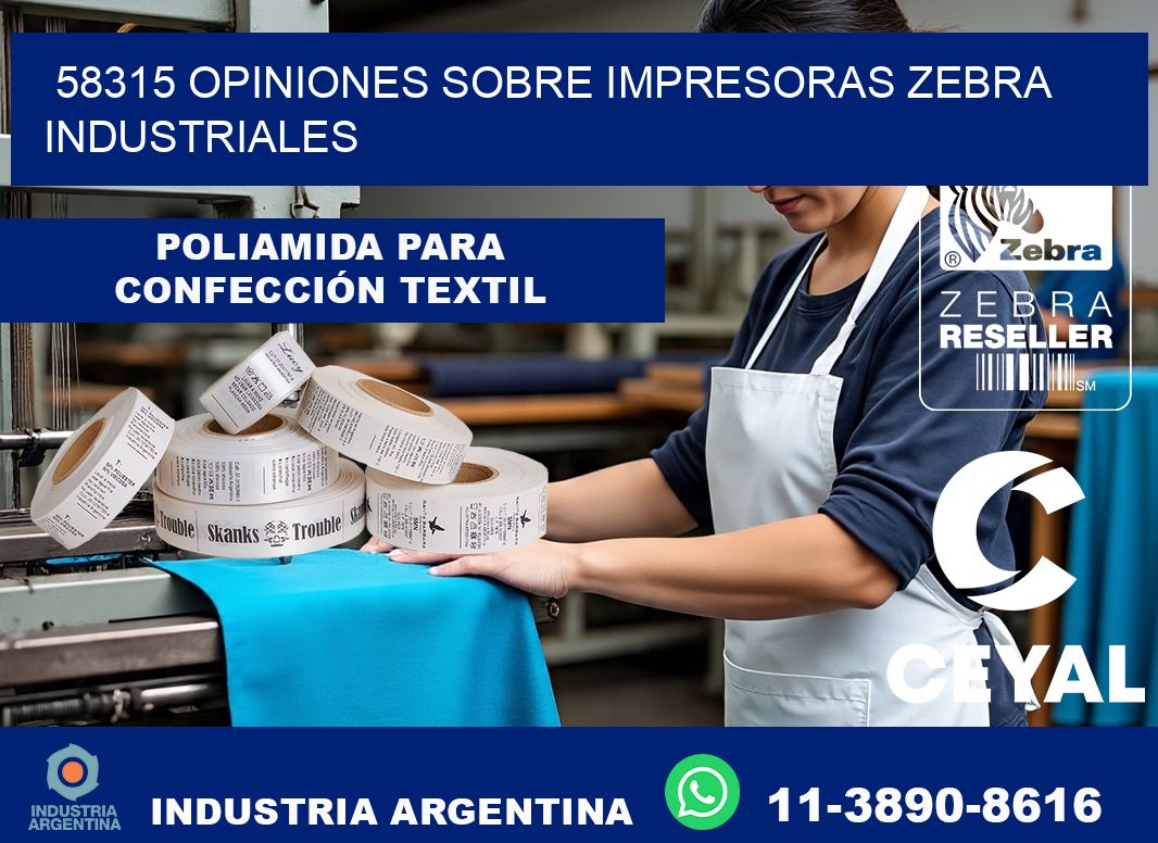 58315 opiniones sobre impresoras zebra industriales