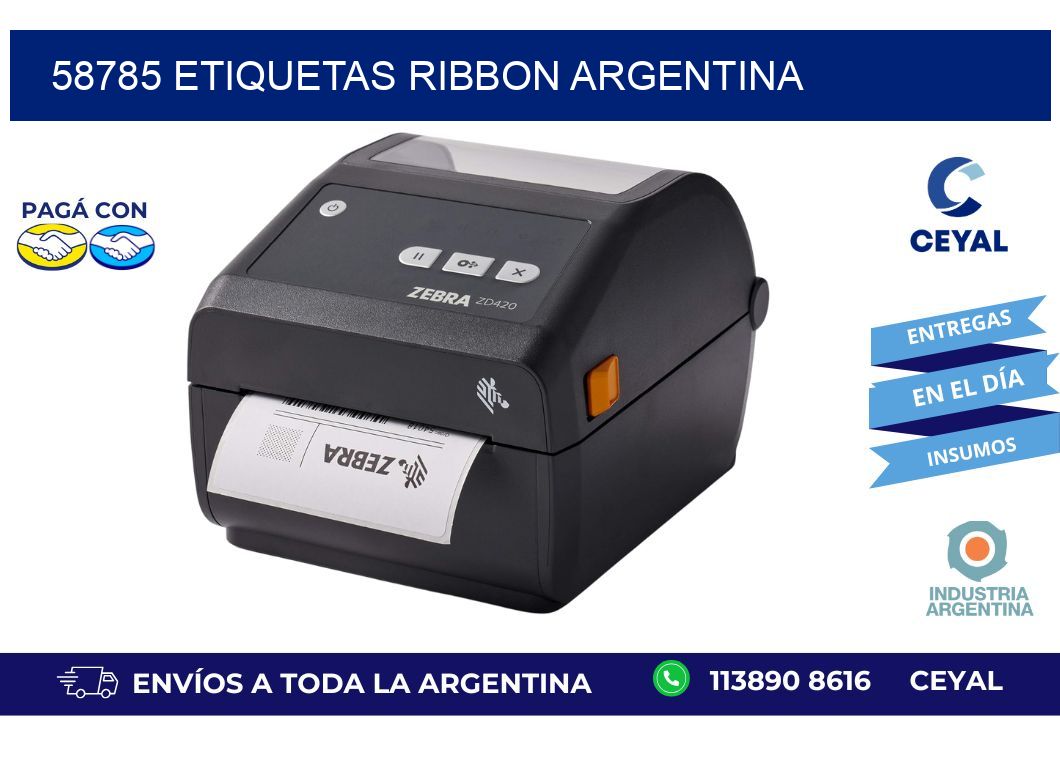 58785 etiquetas ribbon argentina