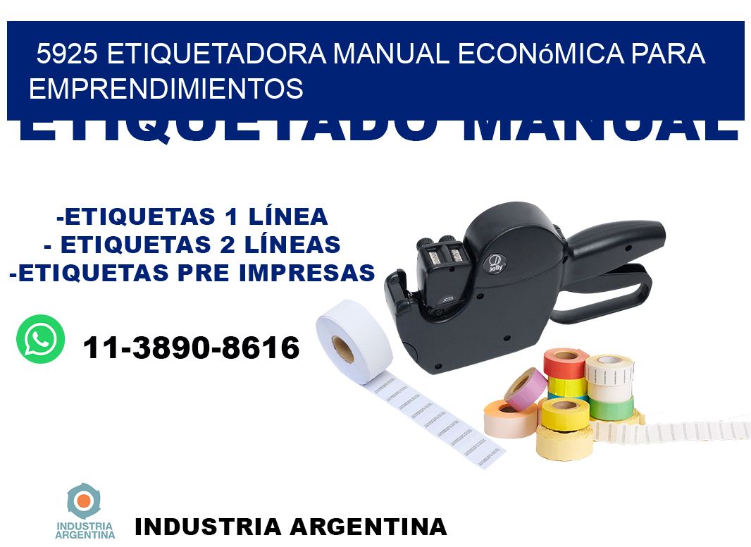 5925 etiquetadora manual económica para emprendimientos