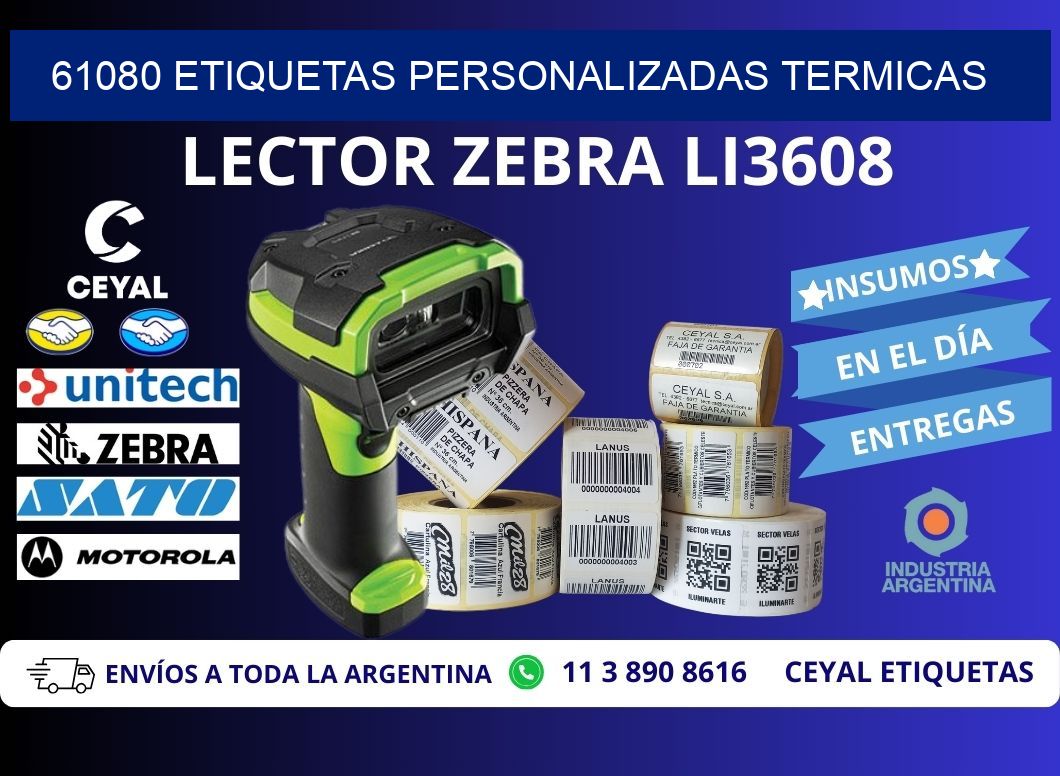 61080 Etiquetas personalizadas termicas