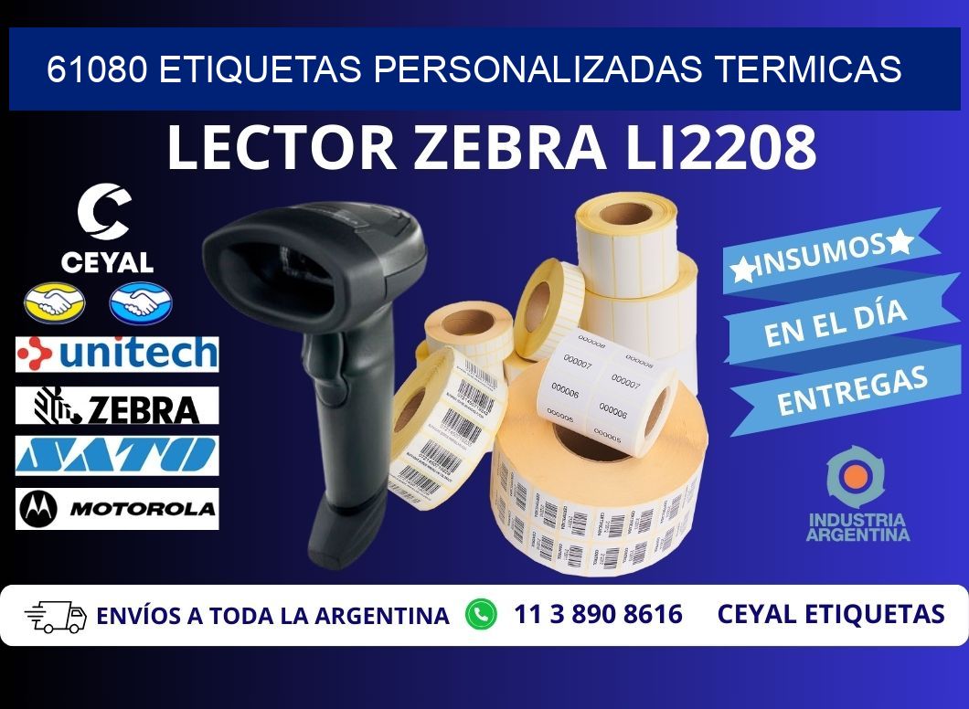 61080 Etiquetas personalizadas termicas
