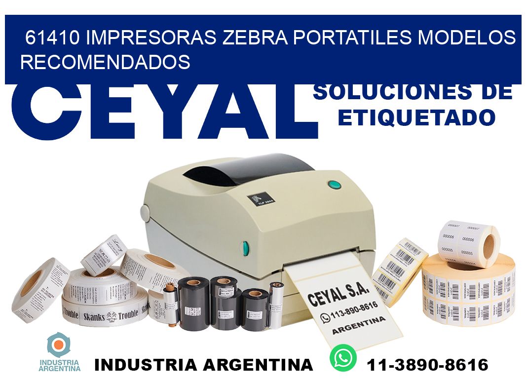 61410 impresoras zebra portatiles modelos recomendados