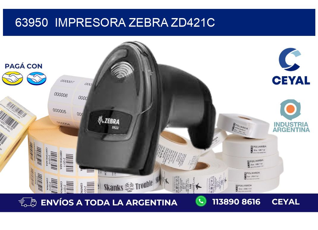 63950  Impresora Zebra zd421c