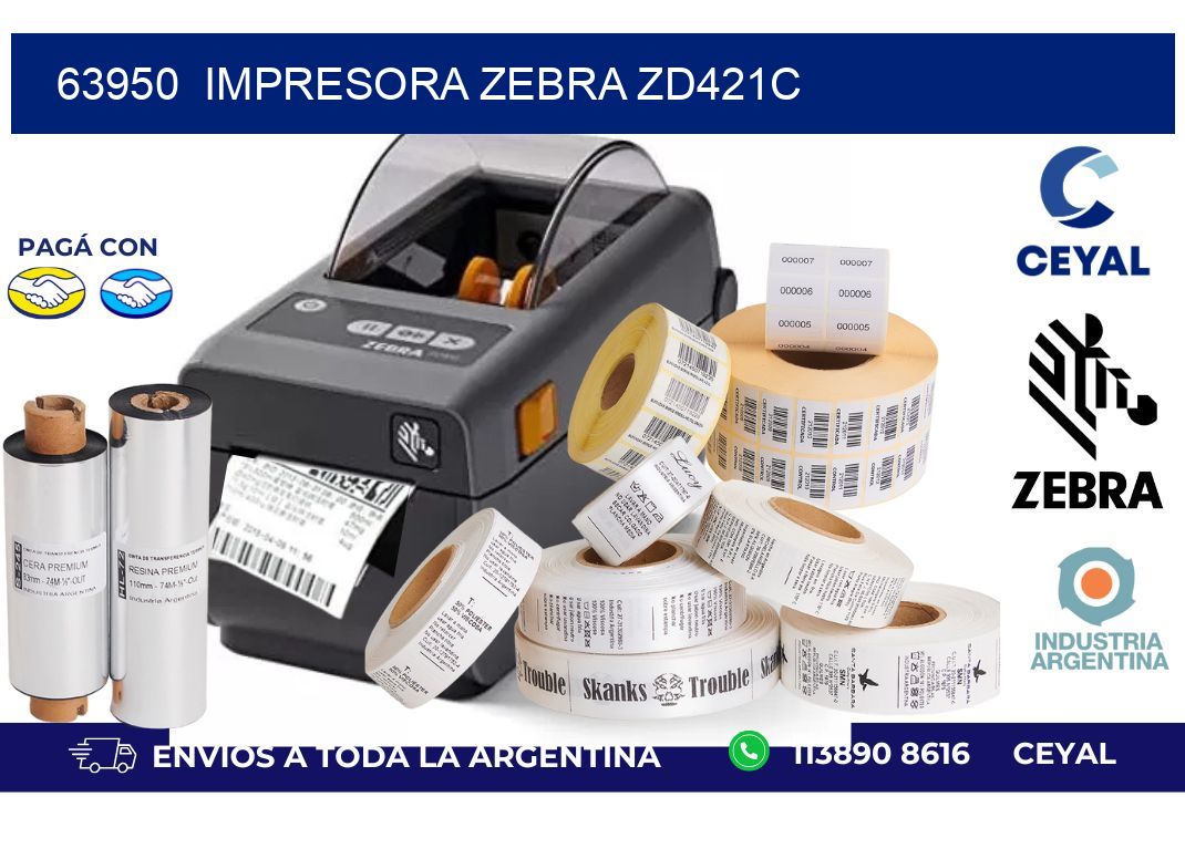 63950  Impresora Zebra zd421c