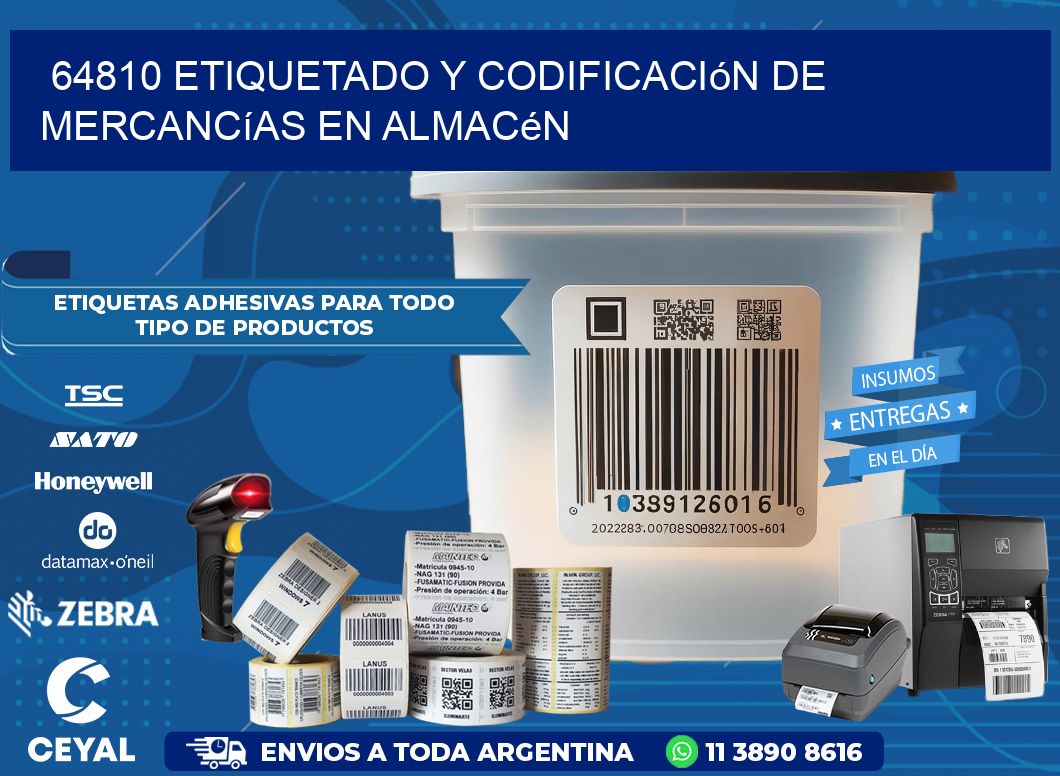 64810 Etiquetado y codificación de mercancías en almacén